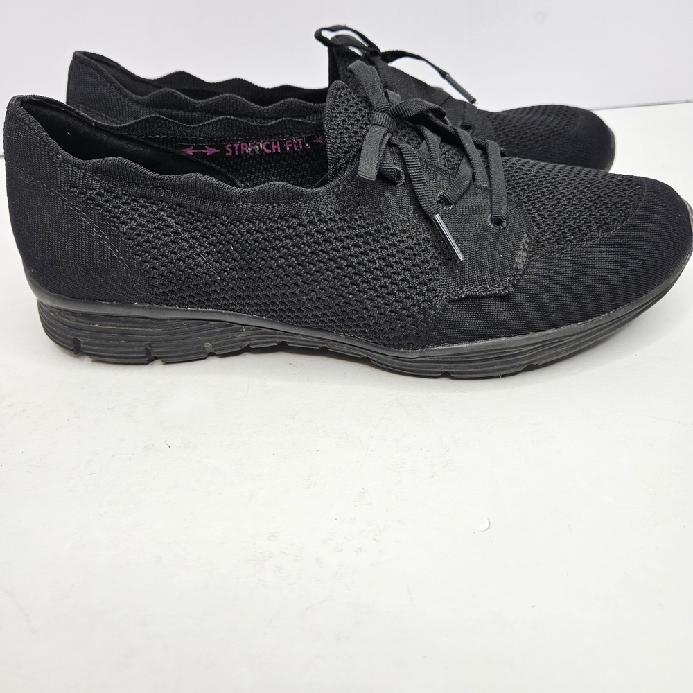 Sketchers Air Cooled Memory Foam Syretched Fit Size 10 Women's Black